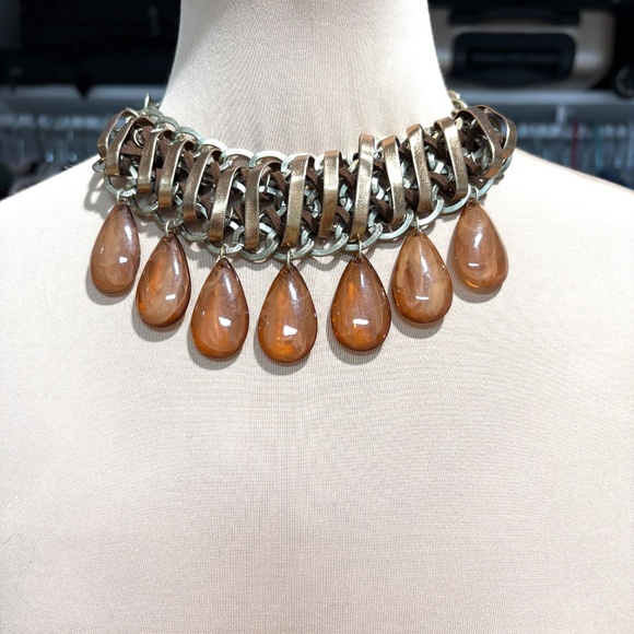 necklace chain leather vintage adjustable 16" to 19" - Picture 3 of 16